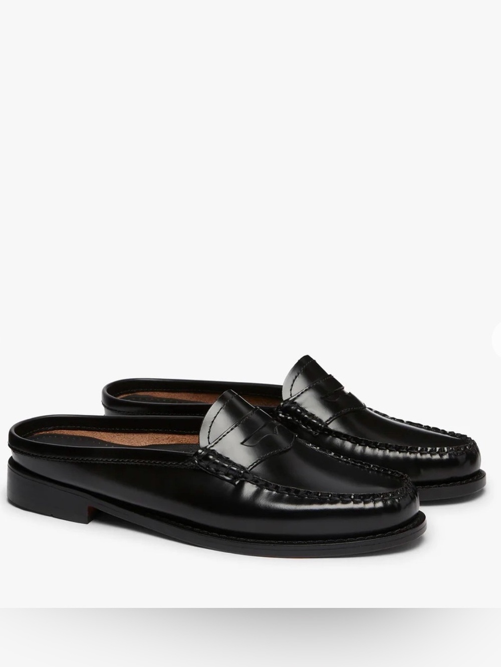 G.H. Bass & Co. Shiny Black Leather Loafers